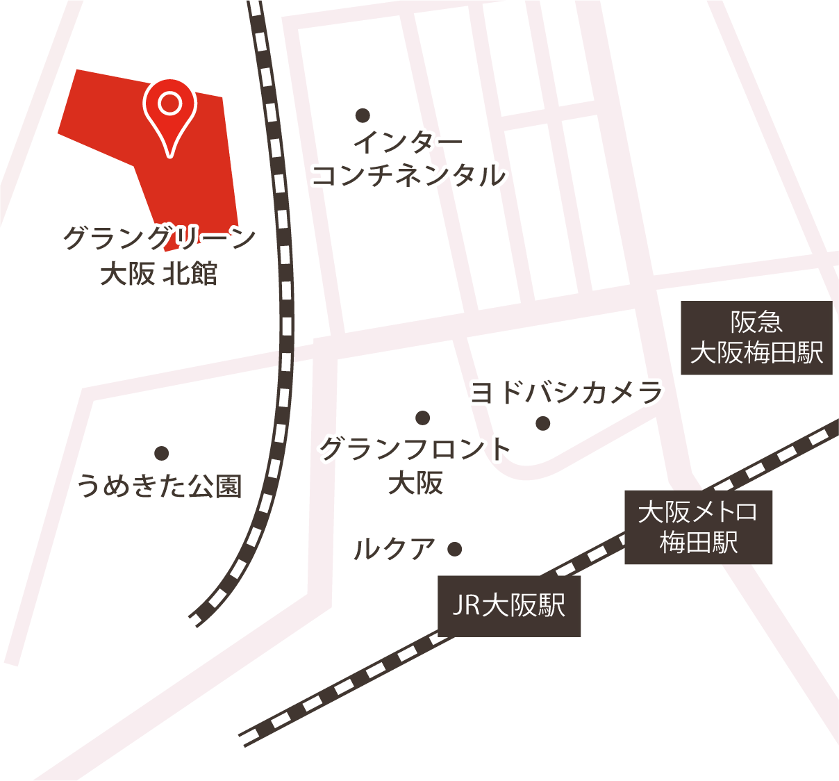 えみは総合歯科の簡易マップ