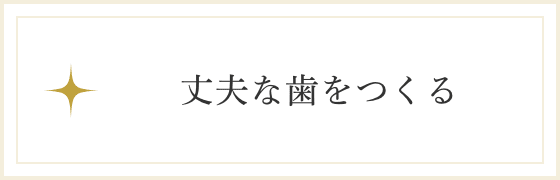 丈夫な丈夫な歯をつくる