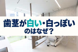 歯茎が白い・白っぽいのはなぜ？